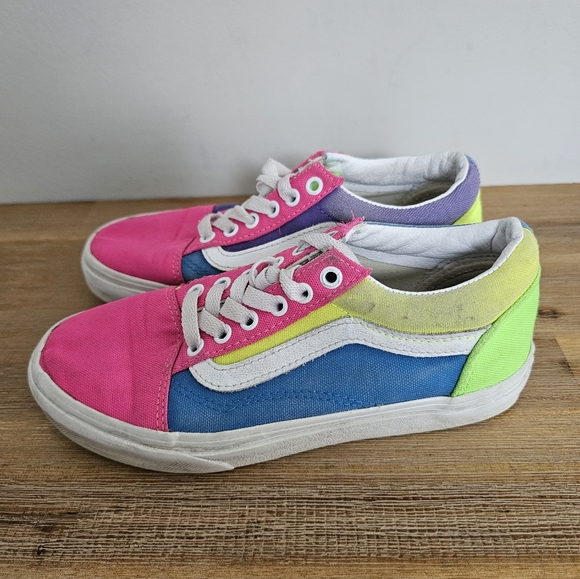 VANS Off The Wall Girls Color Block Shoes, Sneakers - Picture 5 of 9